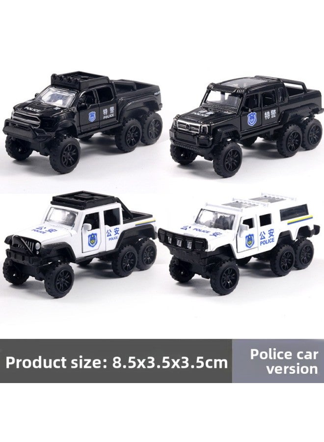 1:43 Off-road Alloy Car Model Special Police Police Car Boy Toy Children's Car Cake Decoration 