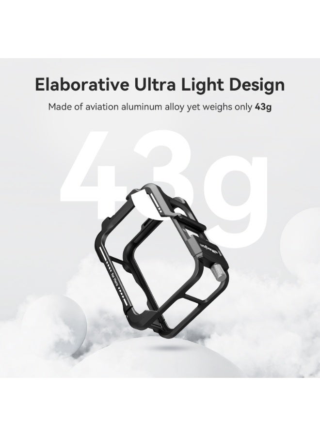 aMagisn إطار حماية من الألمنيوم خفيف الوزن لكاميرا GoPro Hero 13/12/11/10/9 – دعم التصوير الأفقي والعمودي، متوافق مع الدراجة، تركيب سريع، منفذين للإكسسوارات – ملحق كاميرا رياضية - Image 2
