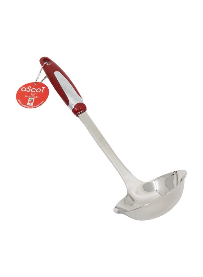 Ascot Soup Ladle Silver And Red - Image 2