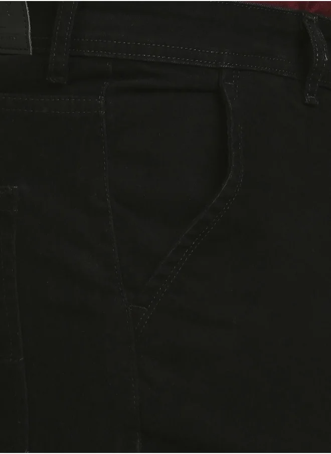 هاي ستار Men Black Slim Fit Slash Knee Stretchable Jeans