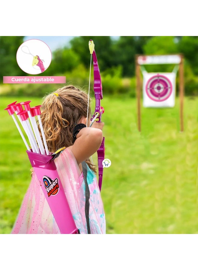 KINGSPORT Archer Bow and Arrow, Quiver, 3 Arrows, Strong String Thread, Target Board with LED Flashing Light - Image 2