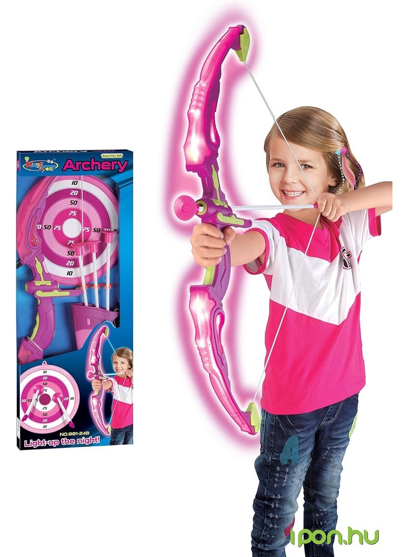 KINGSPORT Archer Bow and Arrow, Quiver, 3 Arrows, Strong String Thread, Target Board with LED Flashing Light - Image 5