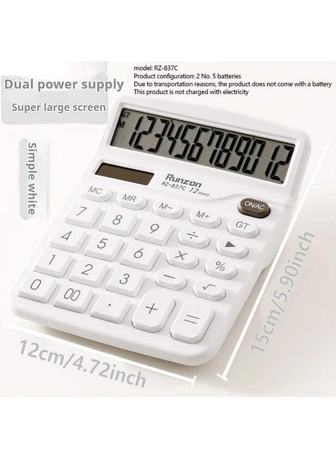 1 Piece Haze Blue Calculator For Office Finance Professional Student Compact Portable Daily Use - Image 2