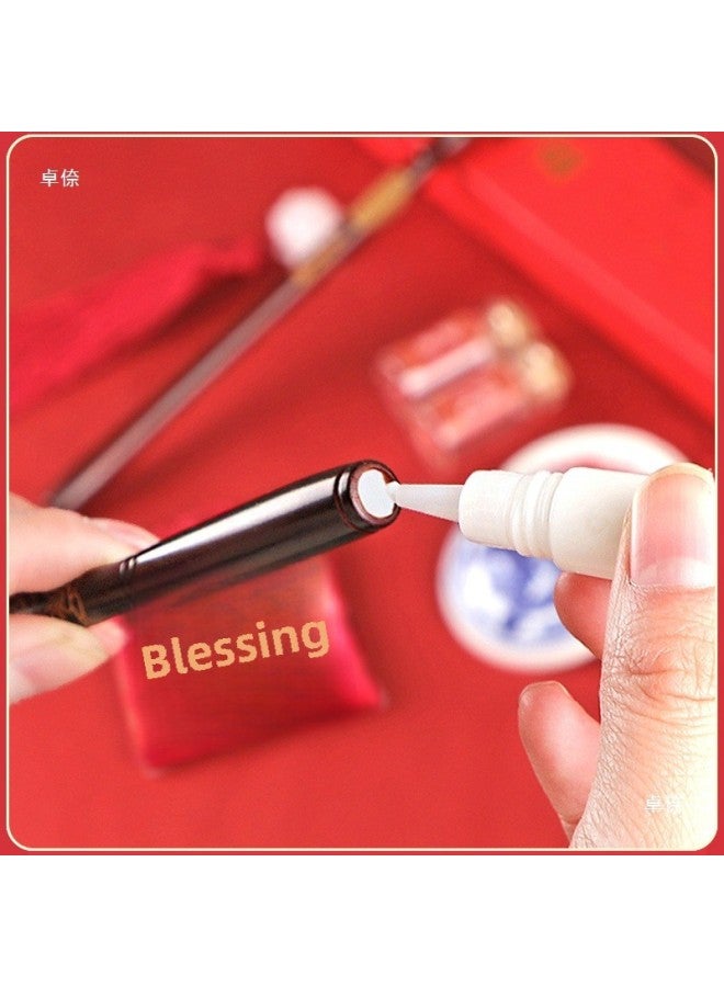 Fetal Brush Pen DIY Homemade Bracelet Pen DIY Self-made Baby Souvenir Necklace Umbilical Cord Preservation Full Moon Gift-Color:Photo Frame Black + Zhuangyuanlong Pen  - Image 5