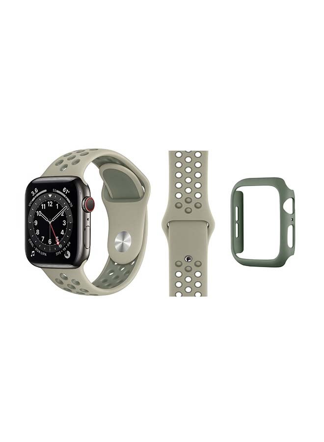 Perfii Bumper Replacement Band For Apple Watch Series 6/SE/5/4 Green