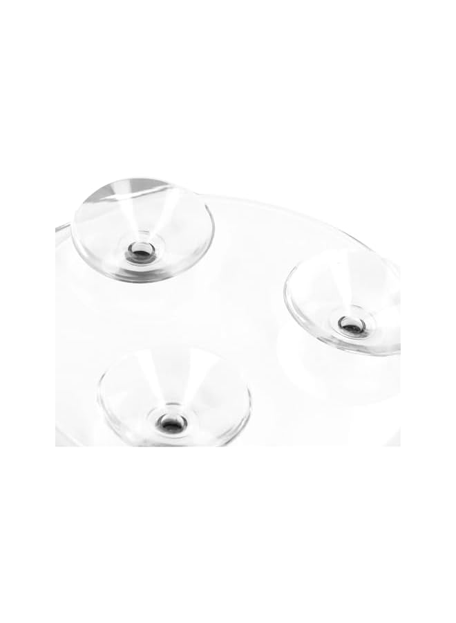 The Bros 20X Magnifying Mirror, 15cm Diameter Clear View Space Saving Bathroom Mirror Makeup Mirror with 3 Suction Cups Round Lightweight Powerful Suction for Travel (White) - Image 5