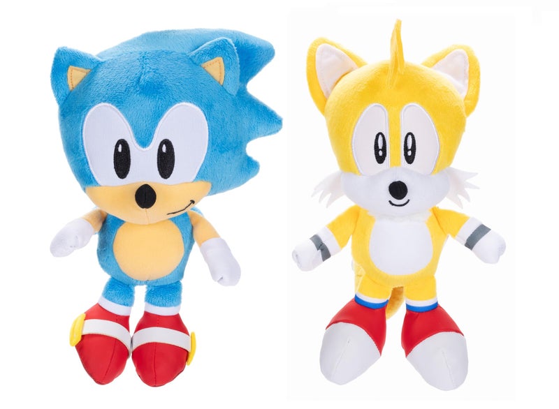 Sonic The Hedgehog 9"" Plush 2-Pack  Sonic & Tails Collectible Stuffed Toy - Image 1