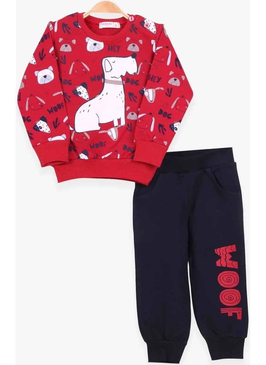 بريز Boys Tracksuits Print Patterned Claret Red (1-4 Ages)