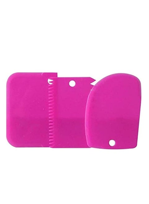 3Pcs/set Plastic Dough Knife Icing Fondant Scraper Jagged Edge Plain Smooth Cake Paddle Cake Spatulas Baking Pastry Tools