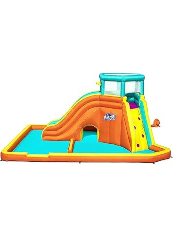 Bestway Giant Inflatable Water Park 565x373x265cm with Twin Slides & Climbing Wall | Kids Summer Adventure Zone  - Image 1