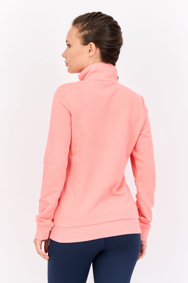 PUMA جاكيت خارجي للنساء بأكمام طويلة وقصة عادية، وردي - Image 4