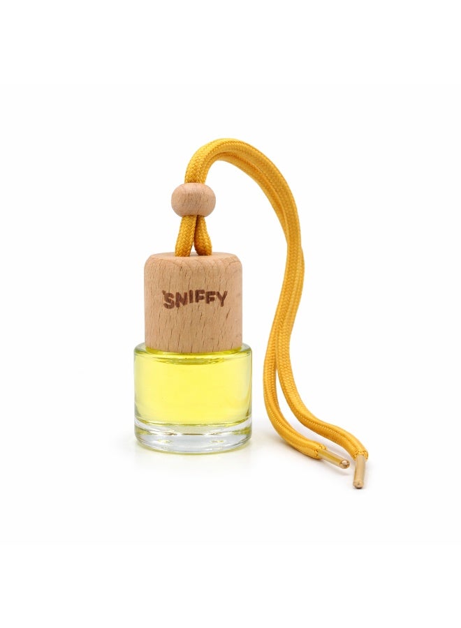 SNIFFY Lemon Car Air Freshener Hanging Diffuser – Natural Essential Oil Auto Air Freshener, Alcohol-Free Long Lasting Fresh Lemon Scent, Car Rear View Mirror Perfume Bottle for Auto, Home & Office - Image 2
