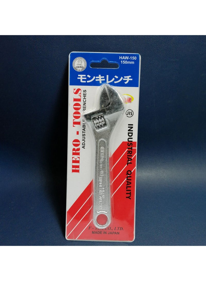 Hero CRV Steel Adjustable Wrench Spanner 150mm/6" Industrial Quality Wrench - Image 5