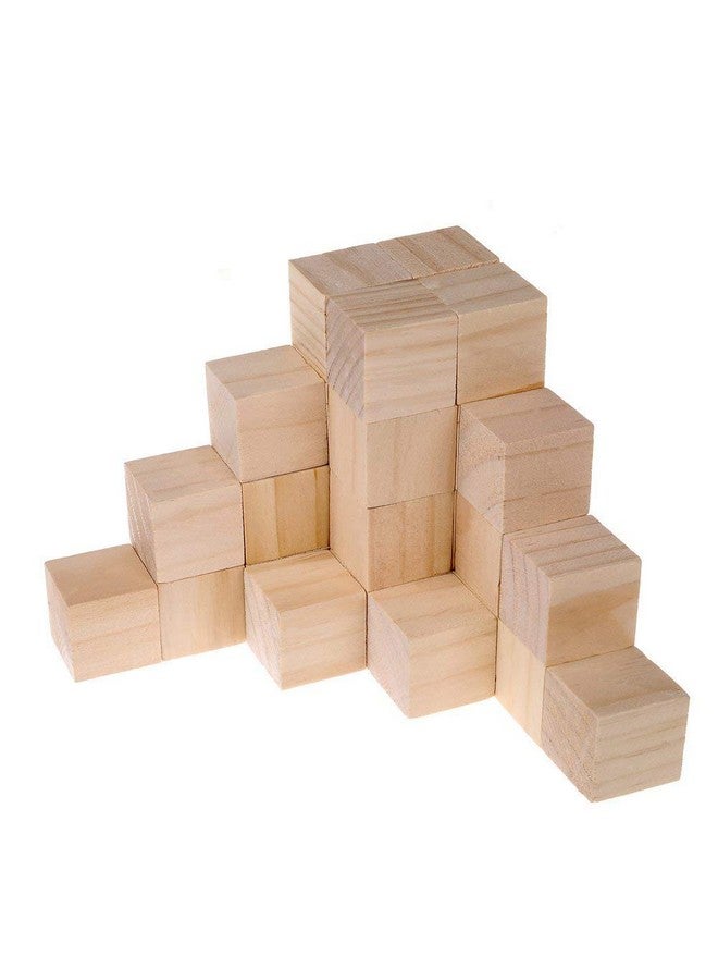 Supla 40 قطعة 1.5 بوصة كتل خشبية مربعة طبيعية صلبة مكعبات خشبية كتل مكعبات خشبية لصنع الألغاز والحرف ومشاريع الأعمال اليدوية (40 قطعة) - Image 1