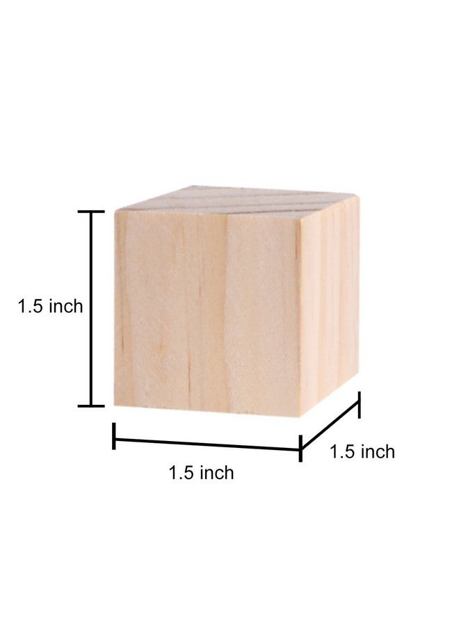 Supla 40 قطعة 1.5 بوصة كتل خشبية مربعة طبيعية صلبة مكعبات خشبية كتل مكعبات خشبية لصنع الألغاز والحرف ومشاريع الأعمال اليدوية (40 قطعة) - Image 2