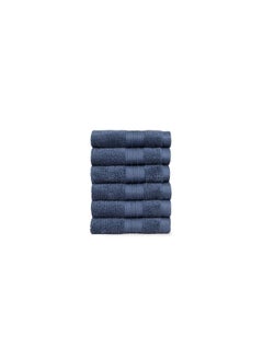 Trident Trident Soft Comfort Air Rich 100% Cotton Towel for Face, 500 GSM Highly Absorbent Towels for Men/Women, 6Pc Face Towel Set (30.5 cm X 30.5 cm), Navy  - Image 1