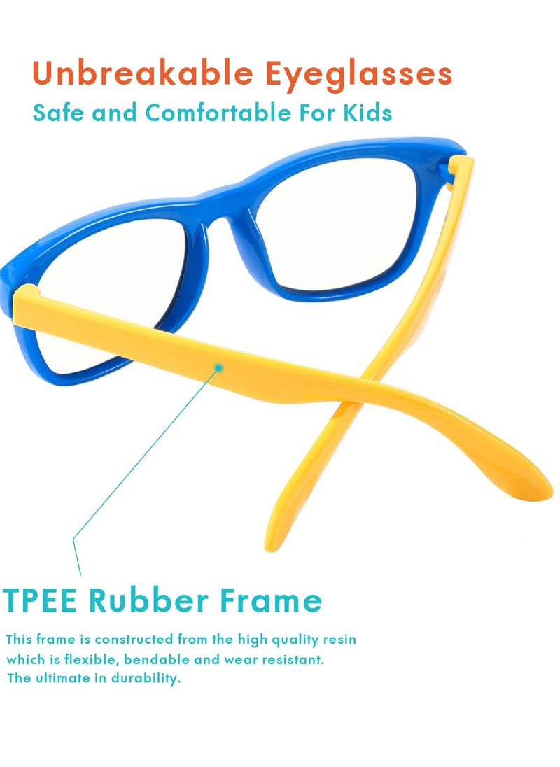 AZorb Kids Blue Light Blocking Glasses Anti-Glare Anti-UV Mobile TV Silicone Glasses for Boys Girls 3-12 Years Old Children's Blue Light Blocking Glasses  - Image 3