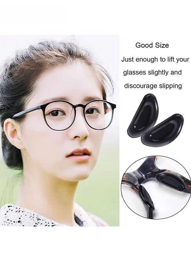30 Pairs Eyeglass Nose Pads, Soft Silicone Adhesive Glasses, Anti-Slip Heighten Air Chamber Nose Pads, Design More Soft and Comfortable for Full Plastic Frames, Eyeglasses, Sunglasses（Black） - Image 5