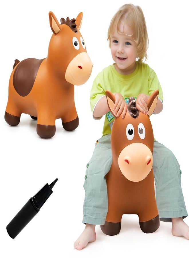 VangeBow Inflatable Horse for Toddlers from 1 to 3, Inflatable Toy for Children Aged 1 2 3 4 5 Years First Birthday Gift Soft Play Equipment for Indoor Outdoor - Image 1