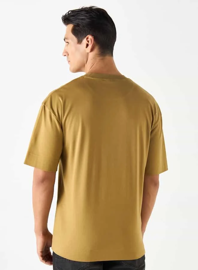 Emperor Emperor Logo Embroidered T-shirt with Short Sleeves and Crew Neck