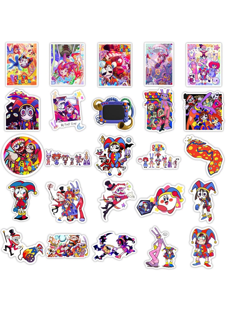 Loquat 180Pcs Random Anime Sticker The Amazing DIigital Circus Stickers Pack Kawaii Stickers Waterproof Vinyl Stickers Aesthetic Anime Stickers For Boys Girls Stickers For Skateboard Laptop Water Bottle - Image 3