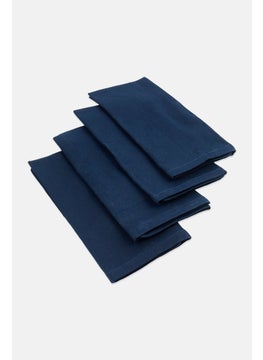 bebe 4 Pieces Solid Napkins 45 x 45 cm, Navy  - Image 2