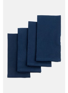 bebe 4 Pieces Solid Napkins 45 x 45 cm, Navy  - Image 1