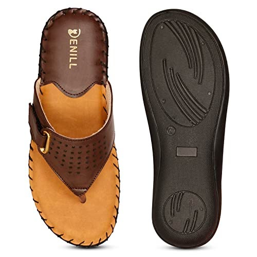 Denill Women Comfortable Soft Paded Doctor Flats (Brown) UK-5 Slipper - Image 3