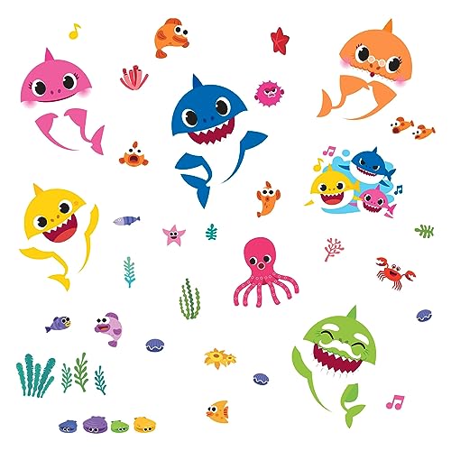 RoomMates RMK4303SCS Baby Shark Peel and Stick Wall Decals - Image 1