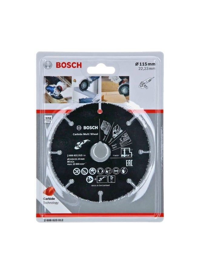 BOSCH BOSCH - Carbide multi wheel cutting disc, provides a durable and safe work performance on multi material, For small angle grinders, 1piece, 115 mm Diameter  - Image 2
