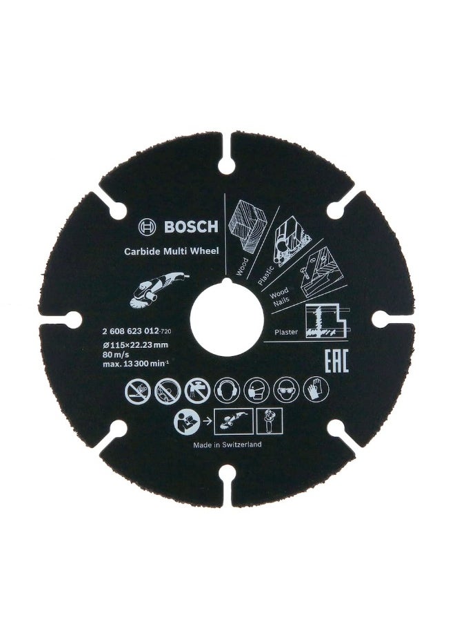 BOSCH BOSCH - Carbide multi wheel cutting disc, provides a durable and safe work performance on multi material, For small angle grinders, 1piece, 115 mm Diameter  - Image 1
