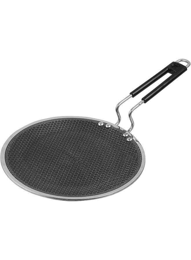VINOD SAS Pro Platinum Triply Stainless Steel Hybrid Tawa 25 cm | 4 mm Thick | HexaShield Design Stick-Resistant Surface | Metal Spatula Safe | Induction Compatible | Roti, Paratha Tawa | PFOA Free - Image 1
