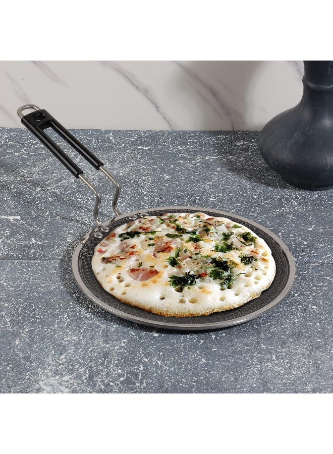 VINOD SAS Pro Platinum Triply Stainless Steel Hybrid Tawa 25 cm | 4 mm Thick | HexaShield Design Stick-Resistant Surface | Metal Spatula Safe | Induction Compatible | Roti, Paratha Tawa | PFOA Free - Image 2