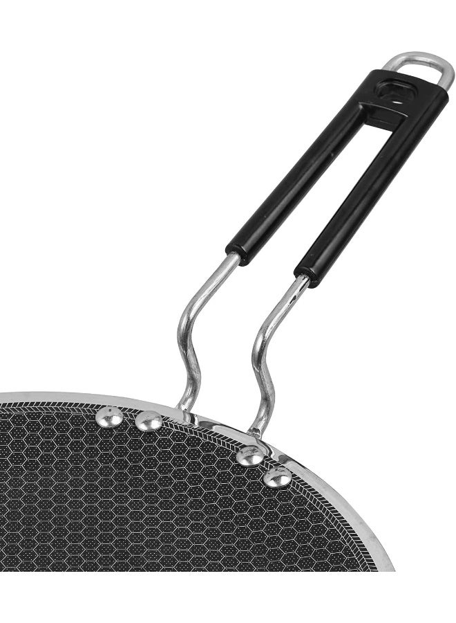 VINOD SAS Pro Platinum Triply Stainless Steel Hybrid Tawa 25 cm | 4 mm Thick | HexaShield Design Stick-Resistant Surface | Metal Spatula Safe | Induction Compatible | Roti, Paratha Tawa | PFOA Free - Image 3