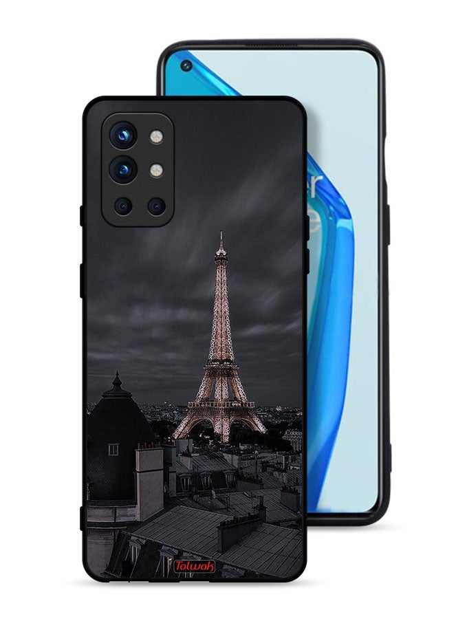Tolwak OnePlus 9R 5G Protective Case Cover Eiffel Tower In Night - Image 1