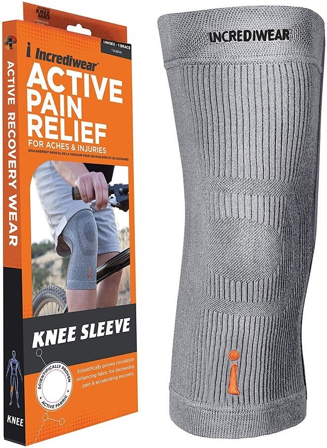 INCREDIWEAR KNEE SLEEVE-GREY-LARGE 