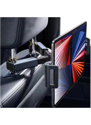 حامل الكمبيوتر اللوحي للسيارة، حامل iPad العالمي للهاتف الذكي والكمبيوتر اللوحي في المقعد الخلفي مقاس 4.7 إلى 12.9 بوصة، حامل مسند رأس السيارة قابل للتمديد - pzsku/Z7F207ACFD6CDDB46806AZ/45/_/1702367187/0519183a-d982-4836-abed-4ba1aa95f222