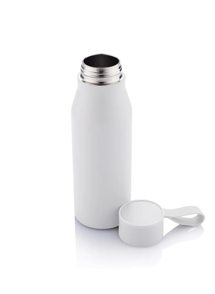 Hans Larsen Premium Water Bottle Stainless steel by Hans Larsen Insulated Bottle Hot n Cold BPA free Vacuum with strap 600ml