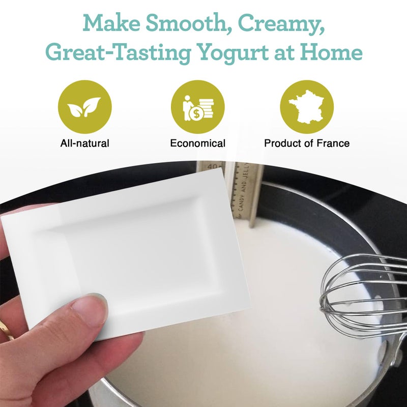 Euro Cuisine RI1020 All Natural Yogurt Culture Starter - Perfect for Dairy Free, Whole Milk, Protein Yogurt - Probiotic Yogurt Pouches for Smooth, Creamy Homemade Yogurt - Image 3