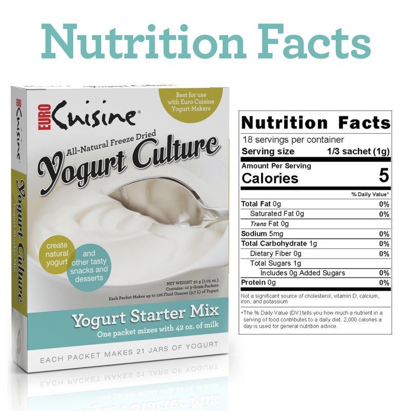 Euro Cuisine RI1020 All Natural Yogurt Culture Starter - Perfect for Dairy Free, Whole Milk, Protein Yogurt - Probiotic Yogurt Pouches for Smooth, Creamy Homemade Yogurt - Image 5