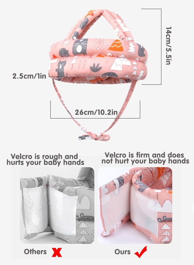 Sharpdo Baby Head Protector with Baby Knee Pads, Baby Safety Helmet for Crawling Walking, Adjustable Head Cushion Bumper Bonnet for Infant Toddler, Grey - Image 2