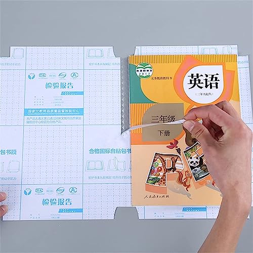 Delightbee Transparent Self-Adhesive Book Cover Film – 30 Sheets (10 Each of 3 Sizes) | Waterproof Paper Sticker for Book Protection Textbook Covering Office Use | Easy-to-Apply Book Binding Sheets - Image 3