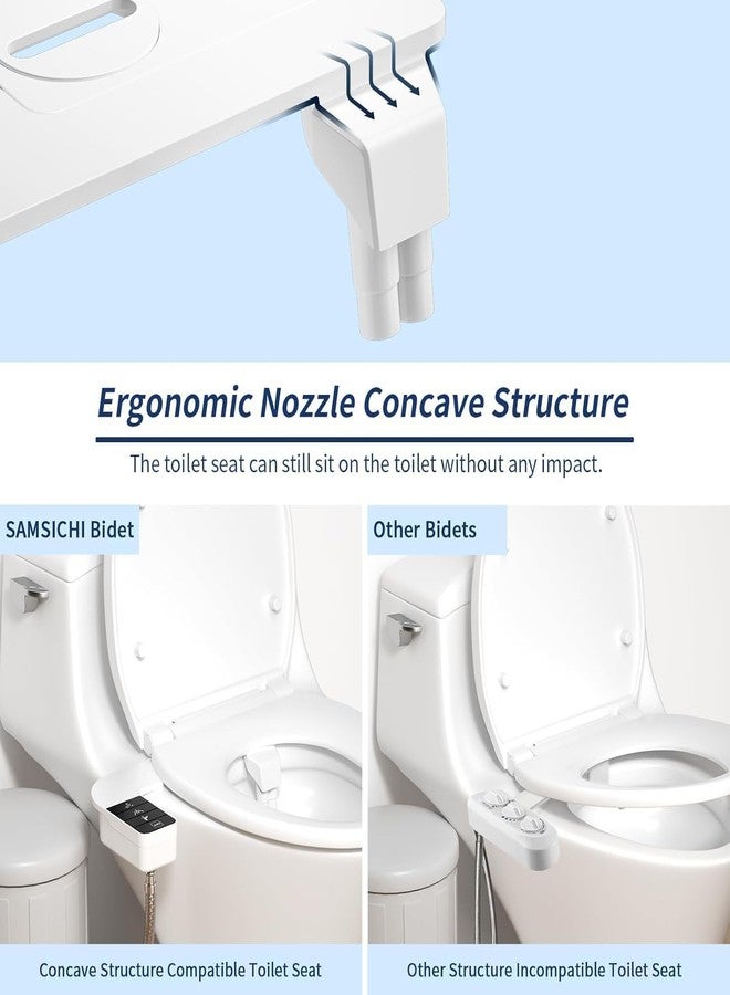 SAMSICHI Bidet Attachment for Toilet, Retractable Self Cleaning Cold Water Bidets for Existing Toilets, Bidet Toilet Seat Attachment with Pressure Controls, Bidet Attachment for Frontal & Rear Wash - Image 3