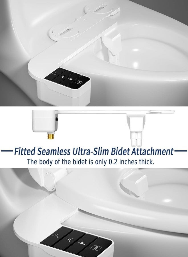 SAMSICHI Bidet Attachment for Toilet, Retractable Self Cleaning Cold Water Bidets for Existing Toilets, Bidet Toilet Seat Attachment with Pressure Controls, Bidet Attachment for Frontal & Rear Wash - Image 4