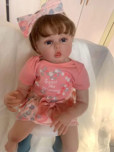 TatuDoll Reborn Baby Doll Clothes 22 inch Accessories Outfit Newborn Girl Orange 3 Pcs Set for 2224 inch Reborn Doll - Image 5