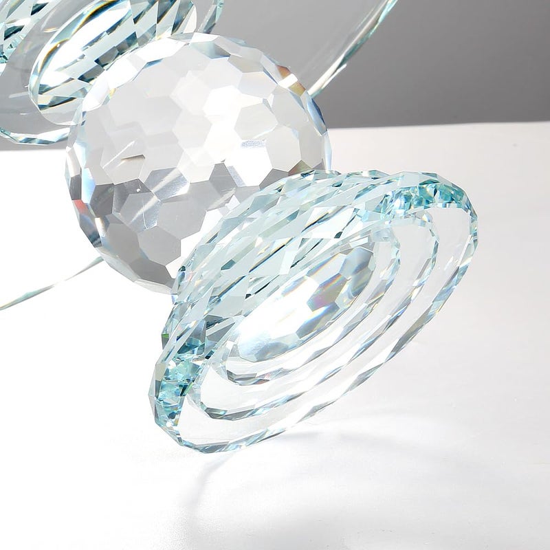Uten Crystal Glass Cake Stand, 11'' Cake Display Stand, Crystal Glass Fruit Plate, Clear Cake Stand, Display Desserts Holder for Wedding Cakes Serving Platters - Image 4