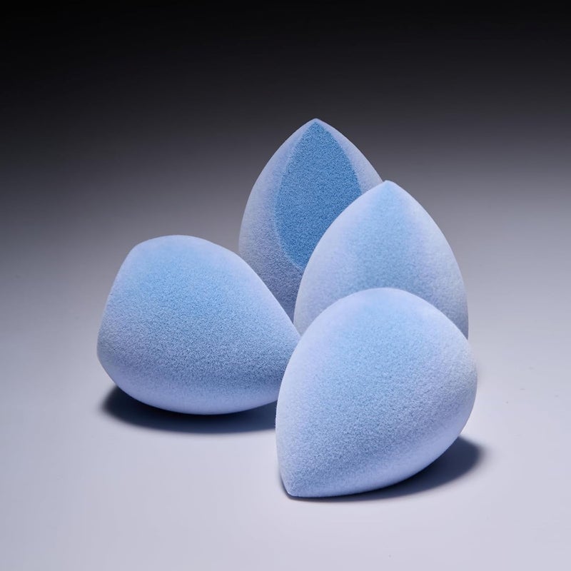 JUNO & Co. Microfiber Sponge, Latex-Free, Dual Layer Technology, Flawless Makeup Blender for Foundations, Powders and Creams (Velvet Pack of 4) - Image 2