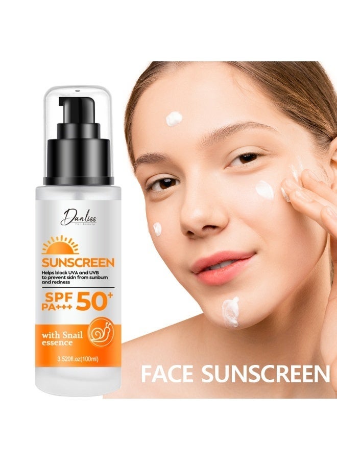 danliss Sunscreen SPF 50+ with Snail Essence 3.520fl.oz(100ml) - Image 2