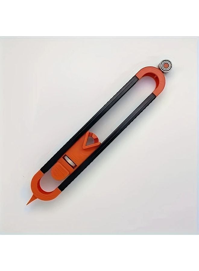 Orange Profile Gauge Locking Mechanism Adjustable Contour Marking Ruler - Image 1