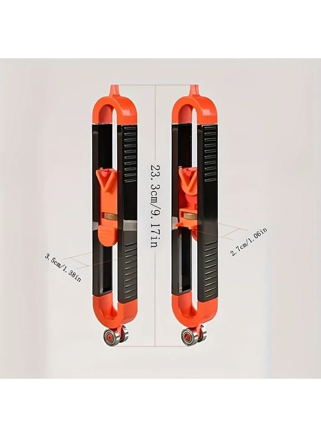 Orange Profile Gauge Locking Mechanism Adjustable Contour Marking Ruler - Image 4